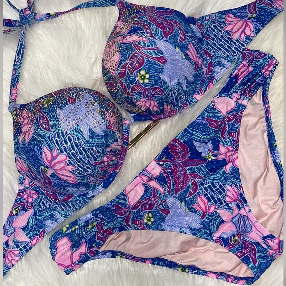 34D Vs Victoria’s Secret Bombshell Miraculous Adds-2Cups Bikini floral balenese